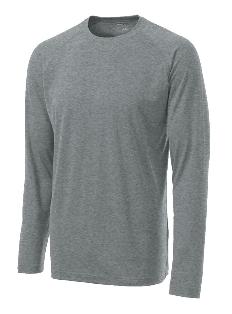 Sport-Tek  Long Sleeve Ultimate Performance Crew - Heather Grey
