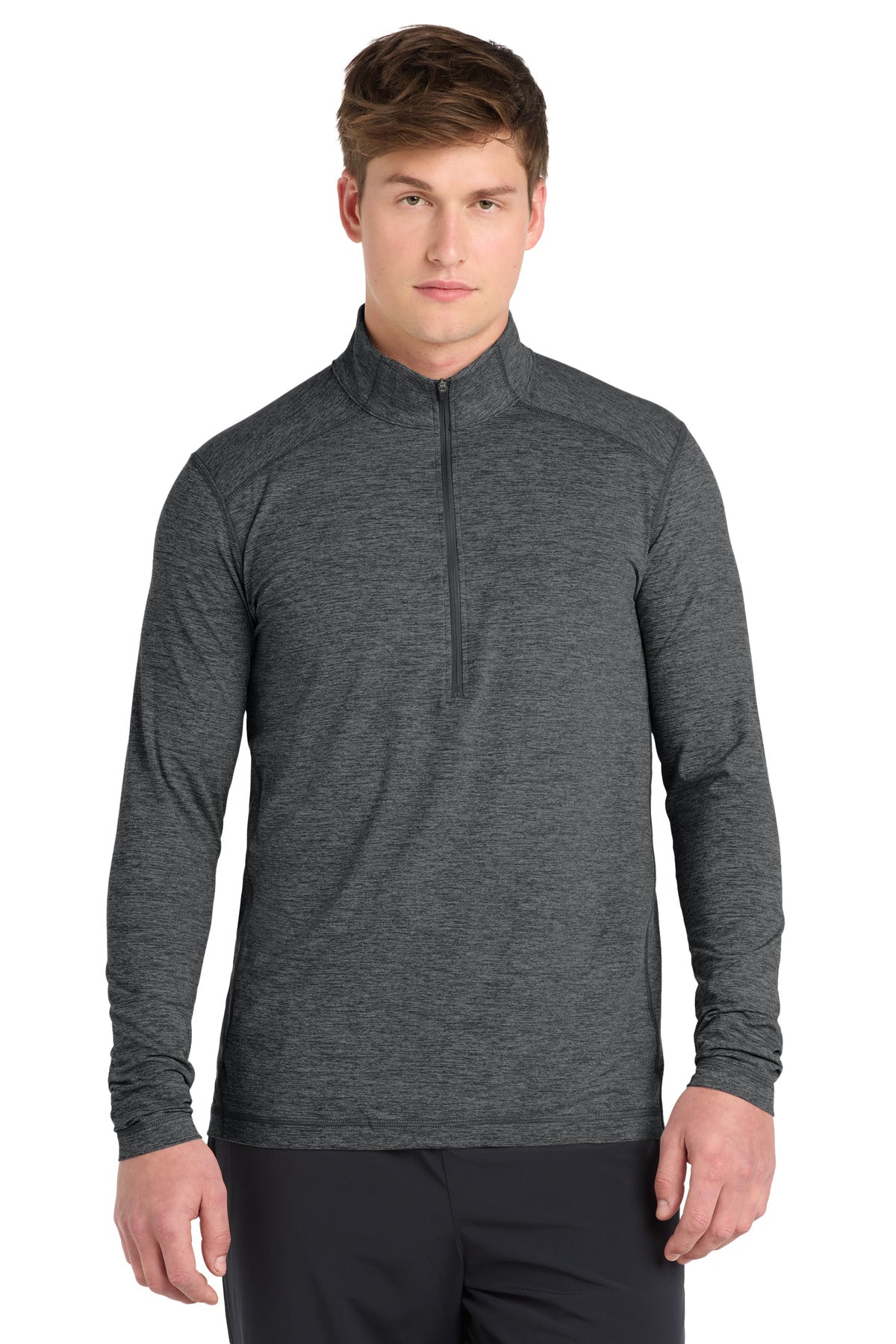 Sport-Tek  Exchange 1.5 Long Sleeve 1/2-Zip - Graphite Heather