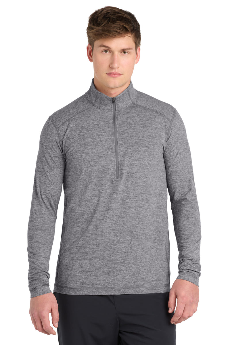 Sport-Tek  Exchange 1.5 Long Sleeve 1/2-Zip - Grey Heather