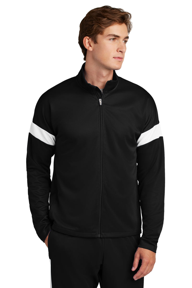 Sport-Tek Travel Full-Zip Jacket - Black/ White