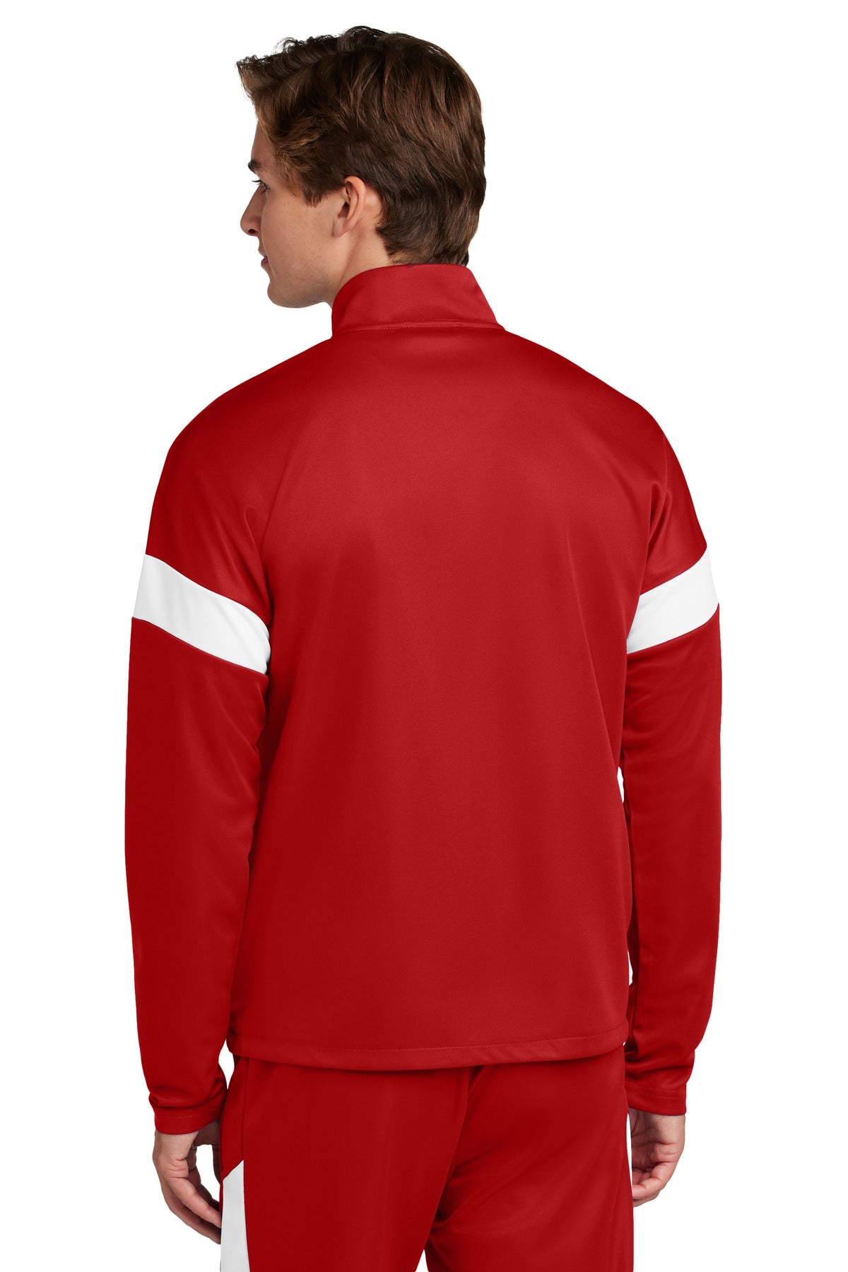 Sport-Tek Travel Full-Zip Jacket - Deep Red/ White