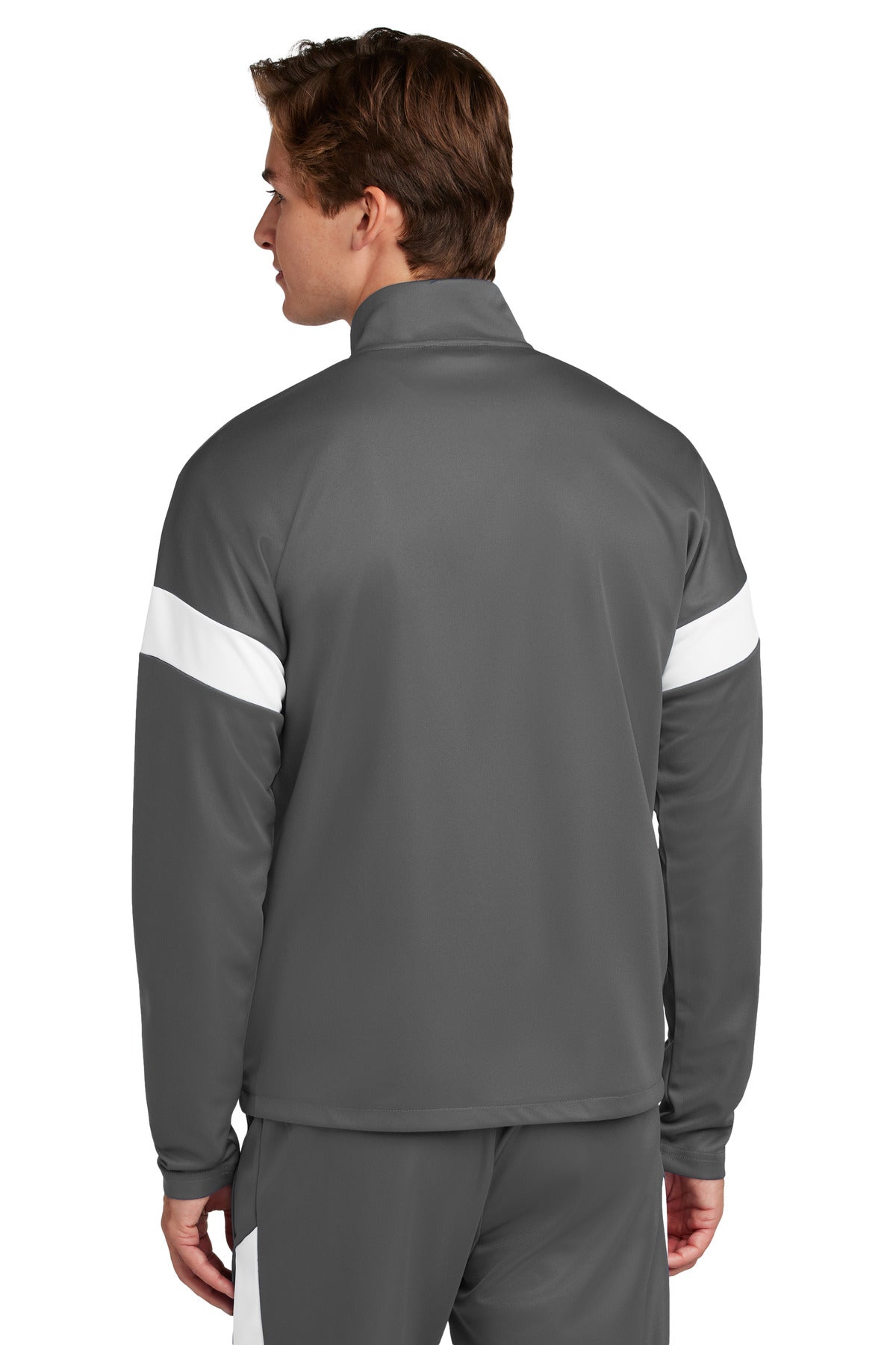 Sport-Tek Travel Full-Zip Jacket - Iron Grey/ White