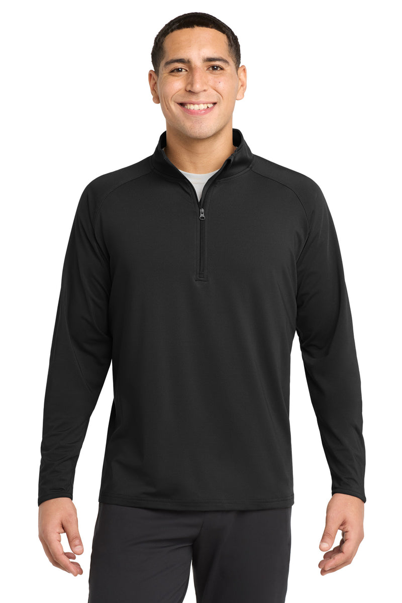Sport-Tek Sport-Wick Stretch 1/4-Zip Pullover - Black