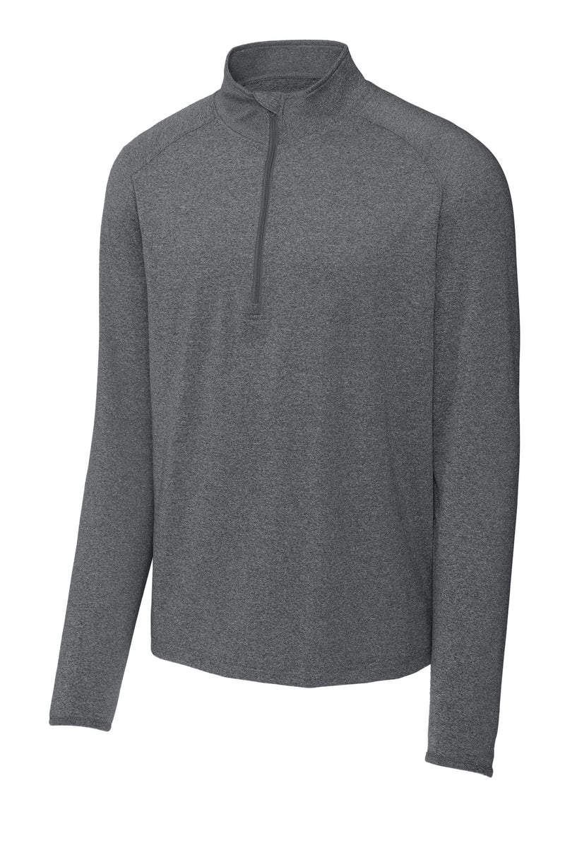 Sport-Tek Sport-Wick Stretch 1/4-Zip Pullover - Charcoal Grey Heather