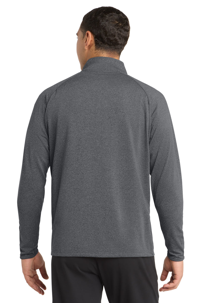 Sport-Tek Sport-Wick Stretch 1/4-Zip Pullover - Charcoal Grey Heather