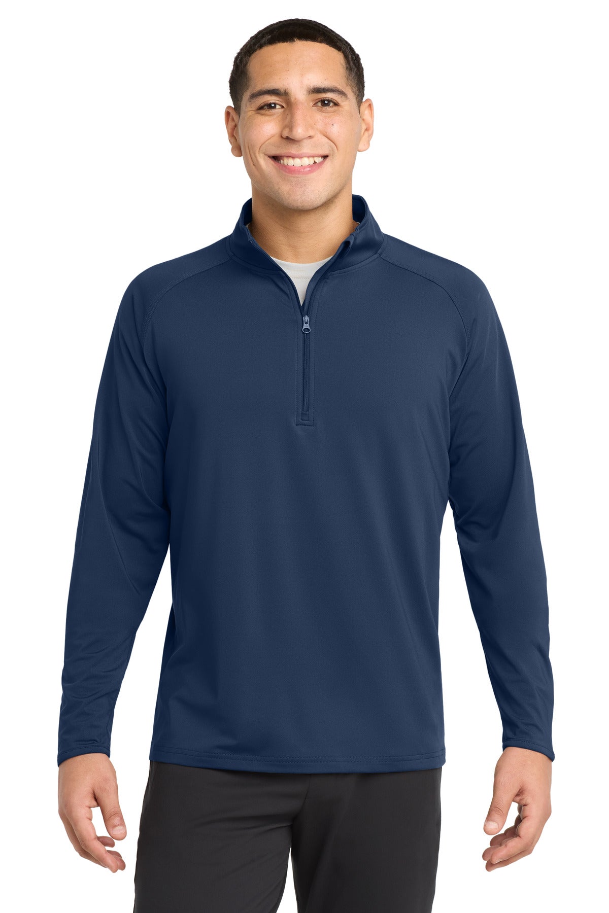 Sport-Tek Sport-Wick Stretch 1/4-Zip Pullover - True Navy