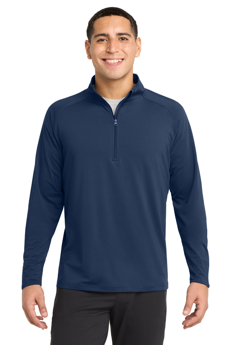 Sport-Tek Sport-Wick Stretch 1/4-Zip Pullover - True Navy