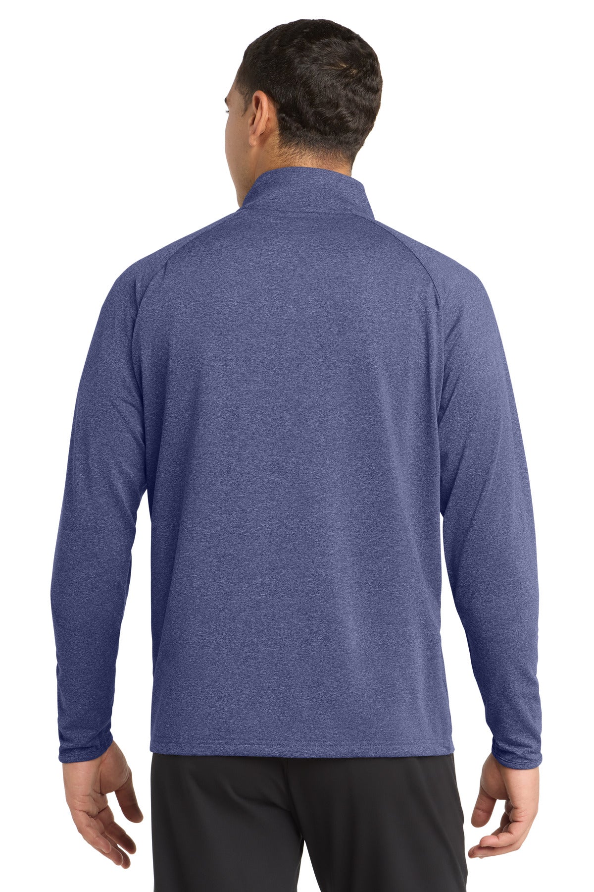 Sport-Tek Sport-Wick Stretch 1/4-Zip Pullover - True Navy Heather
