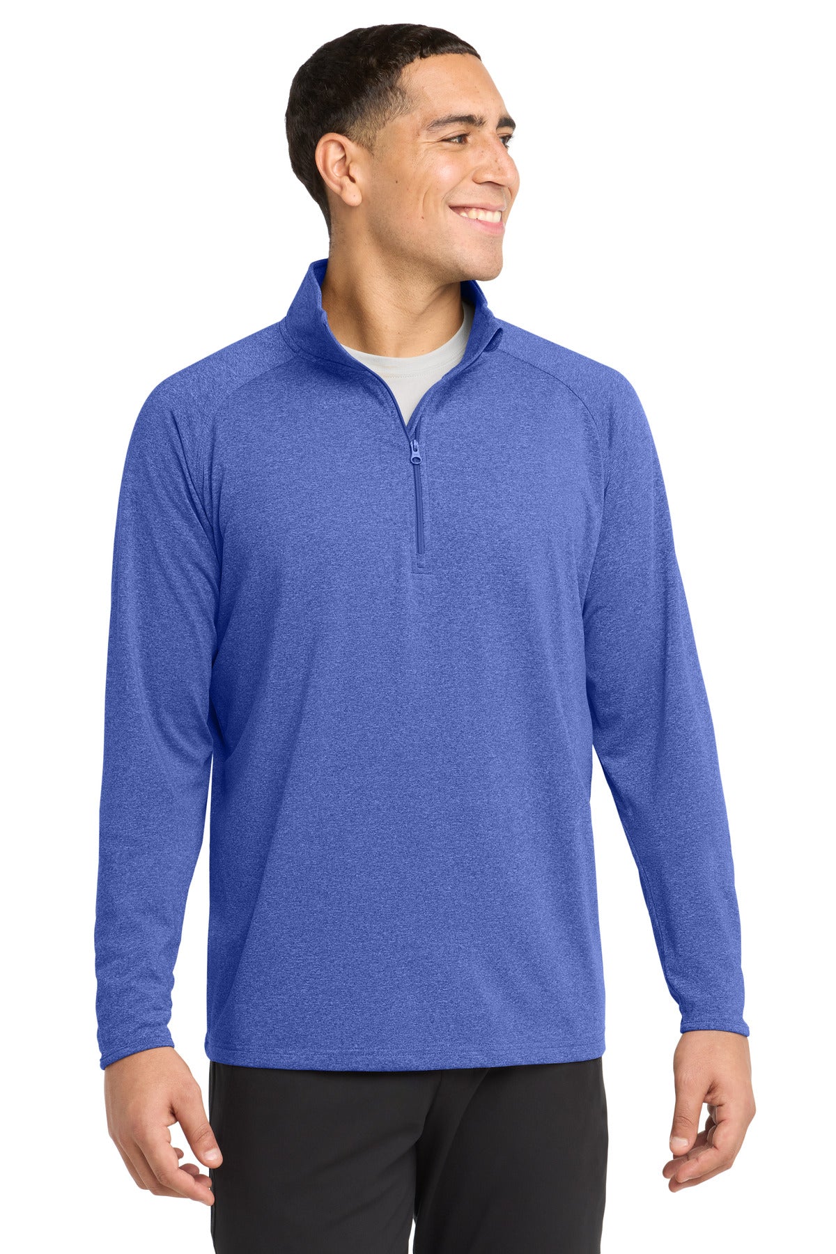Sport-Tek Sport-Wick Stretch 1/4-Zip Pullover - True Royal Heather