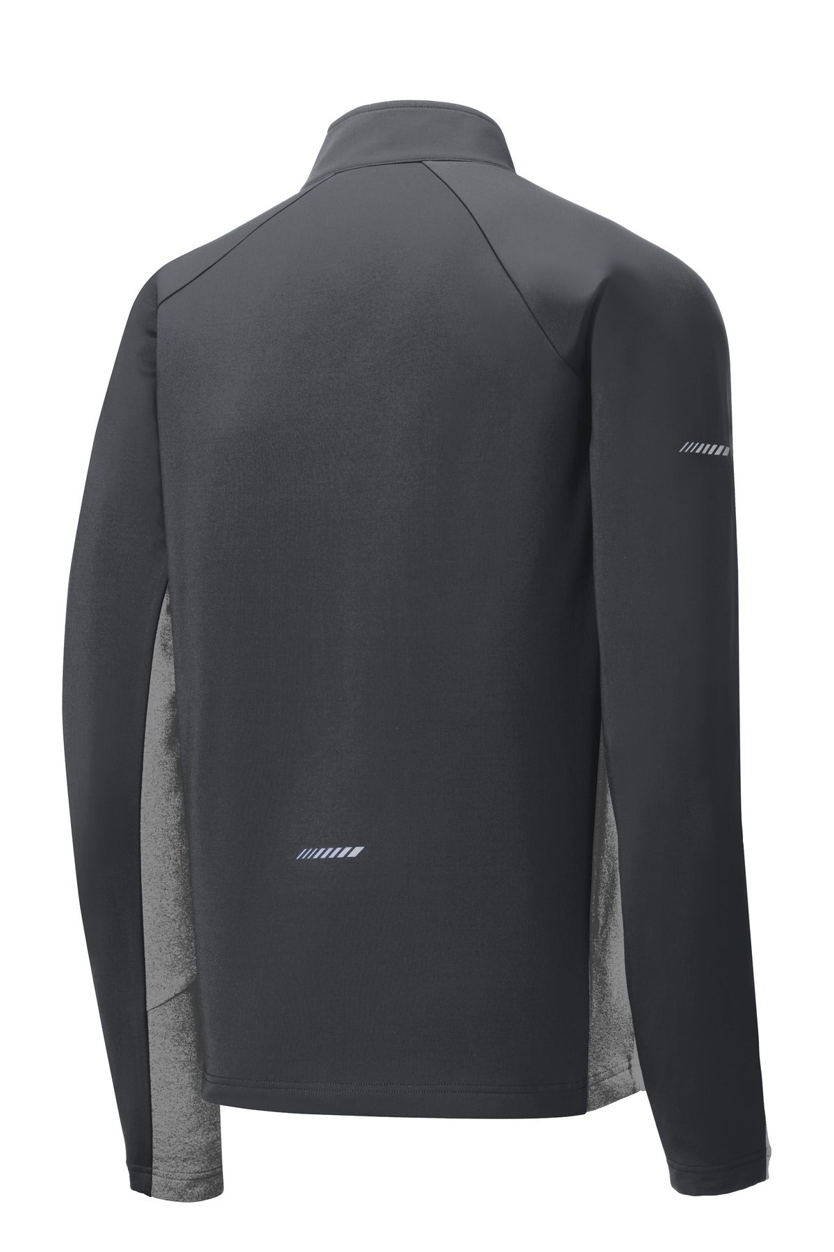 Sport-Tek Sport-Wick Stretch Contrast 1/4-Zip Pullover - Charcoal Grey/ Charcoal Grey Heather