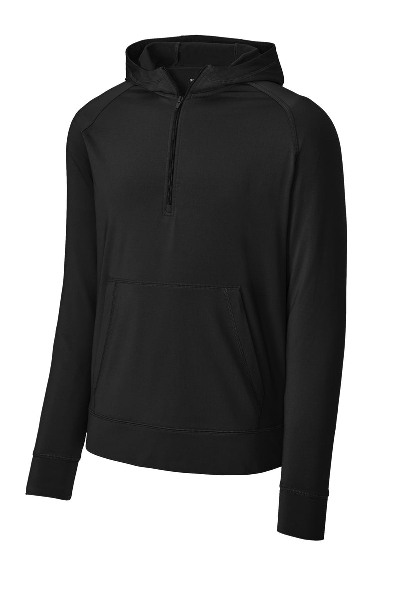 Sport-Tek Sport-Wick Stretch 1/2-Zip Hoodie - Black