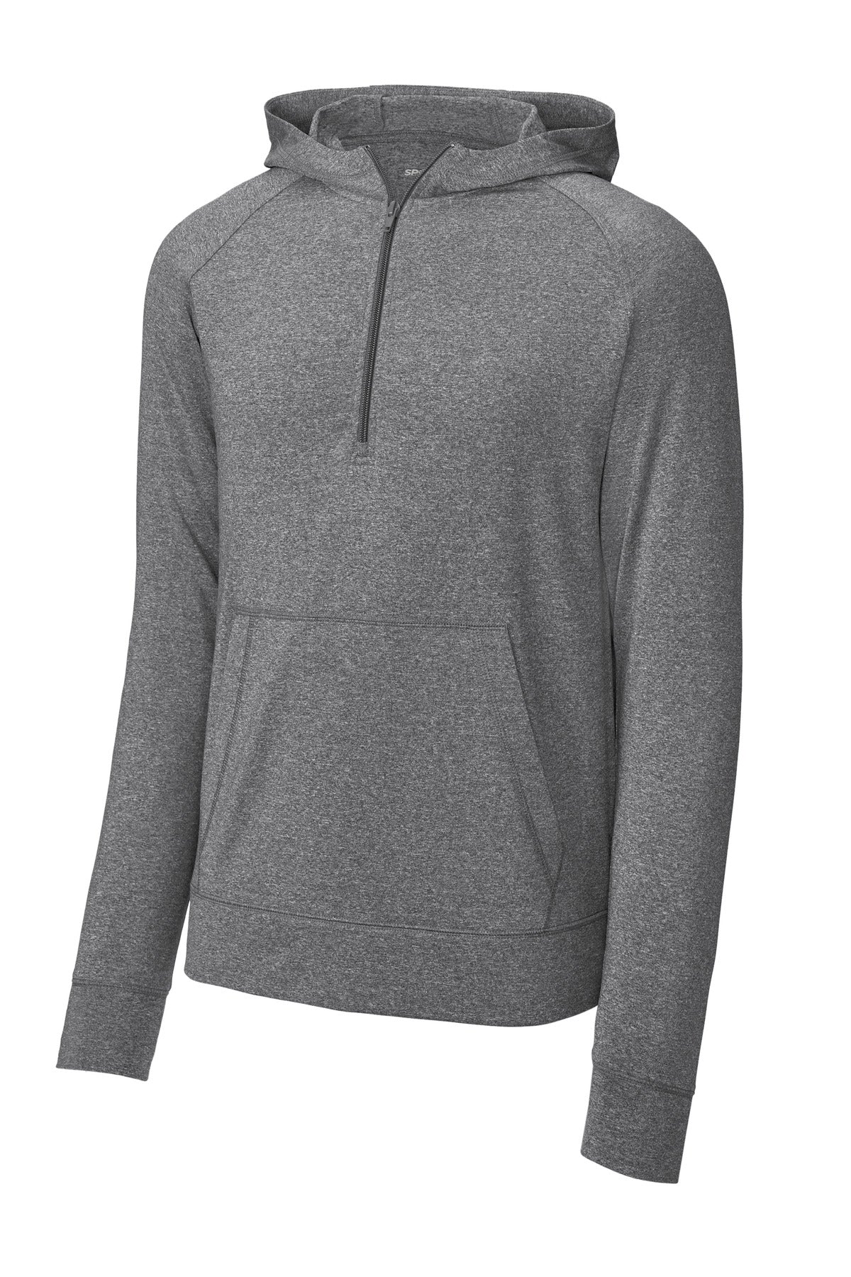 Sport-Tek Sport-Wick Stretch 1/2-Zip Hoodie - Charcoal Grey Heather