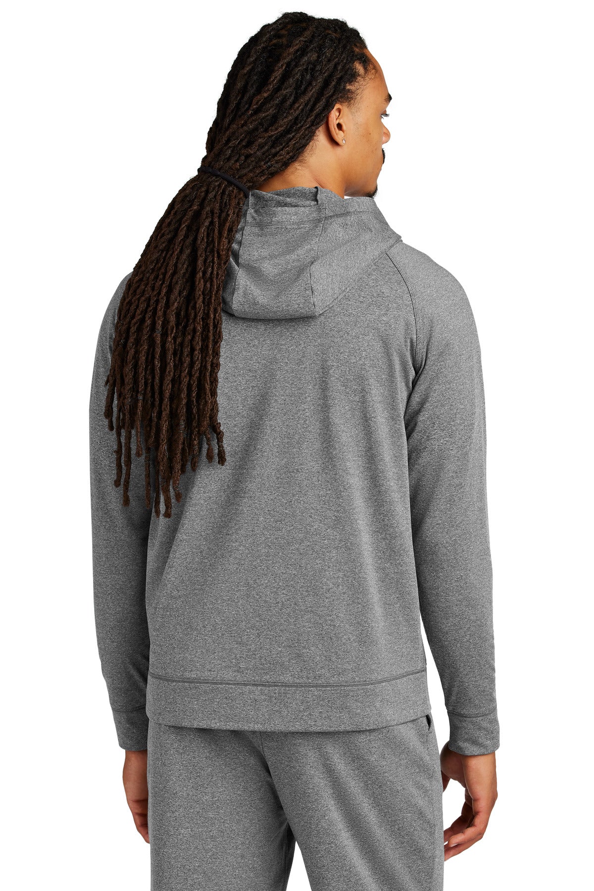 Sport-Tek Sport-Wick Stretch 1/2-Zip Hoodie - Charcoal Grey Heather