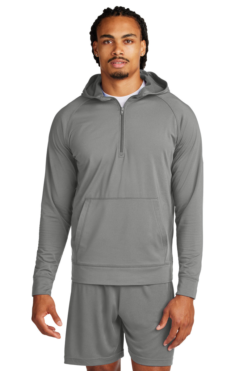 Sport-Tek Sport-Wick Stretch 1/2-Zip Hoodie - Charcoal Grey