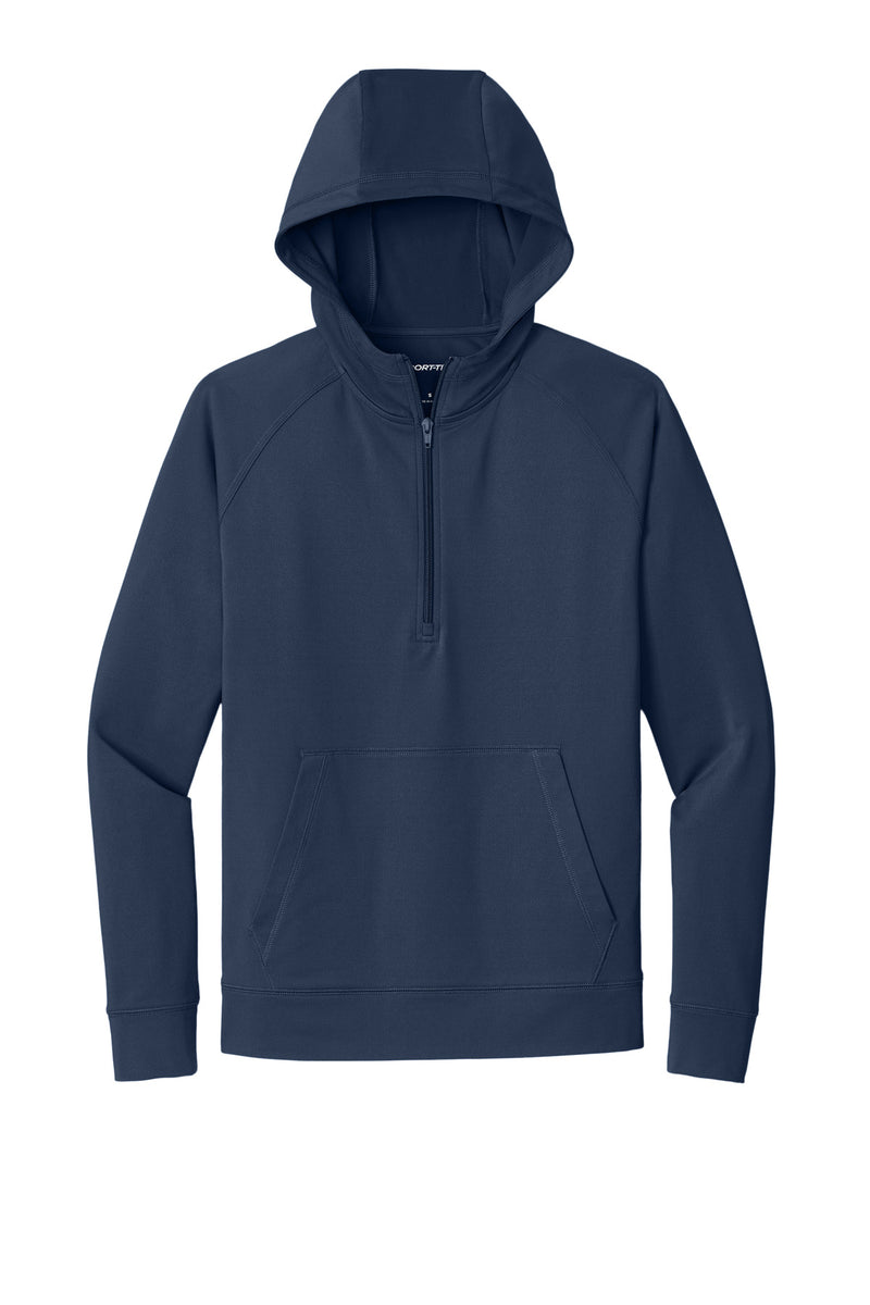 Sport-Tek Sport-Wick Stretch 1/2-Zip Hoodie - True Navy