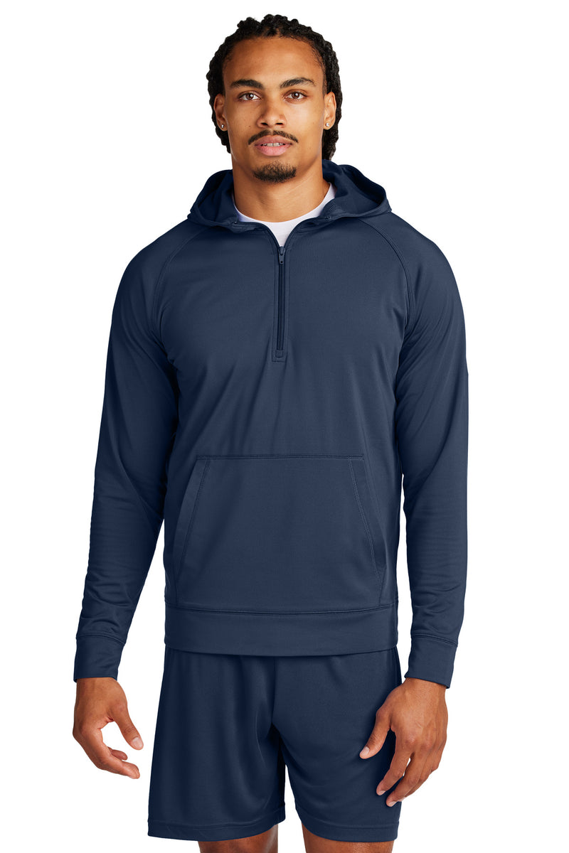 Sport-Tek Sport-Wick Stretch 1/2-Zip Hoodie - True Navy