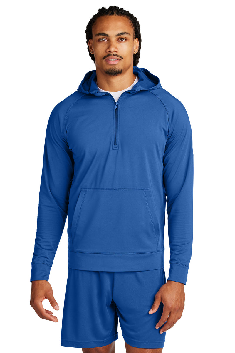 Sport-Tek Sport-Wick Stretch 1/2-Zip Hoodie - True Royal