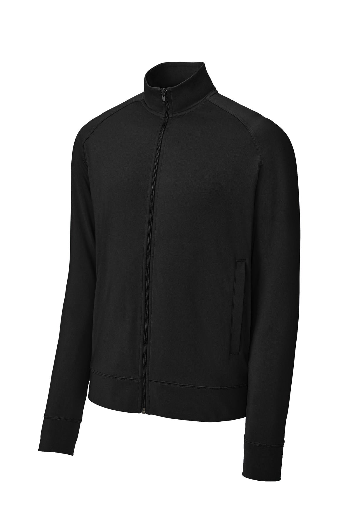Sport-Tek Sport-Wick Stretch Full-Zip Cadet Jacket - Black