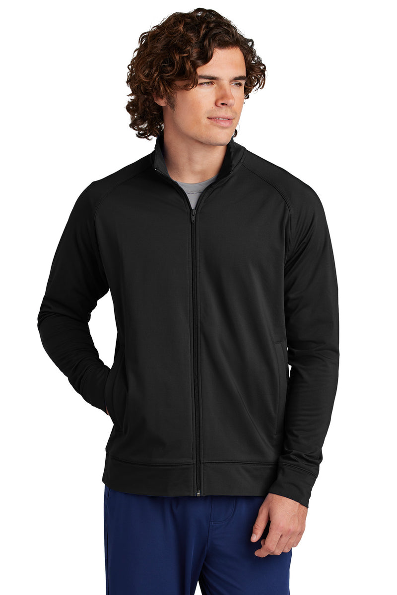 Sport-Tek Sport-Wick Stretch Full-Zip Cadet Jacket - Black