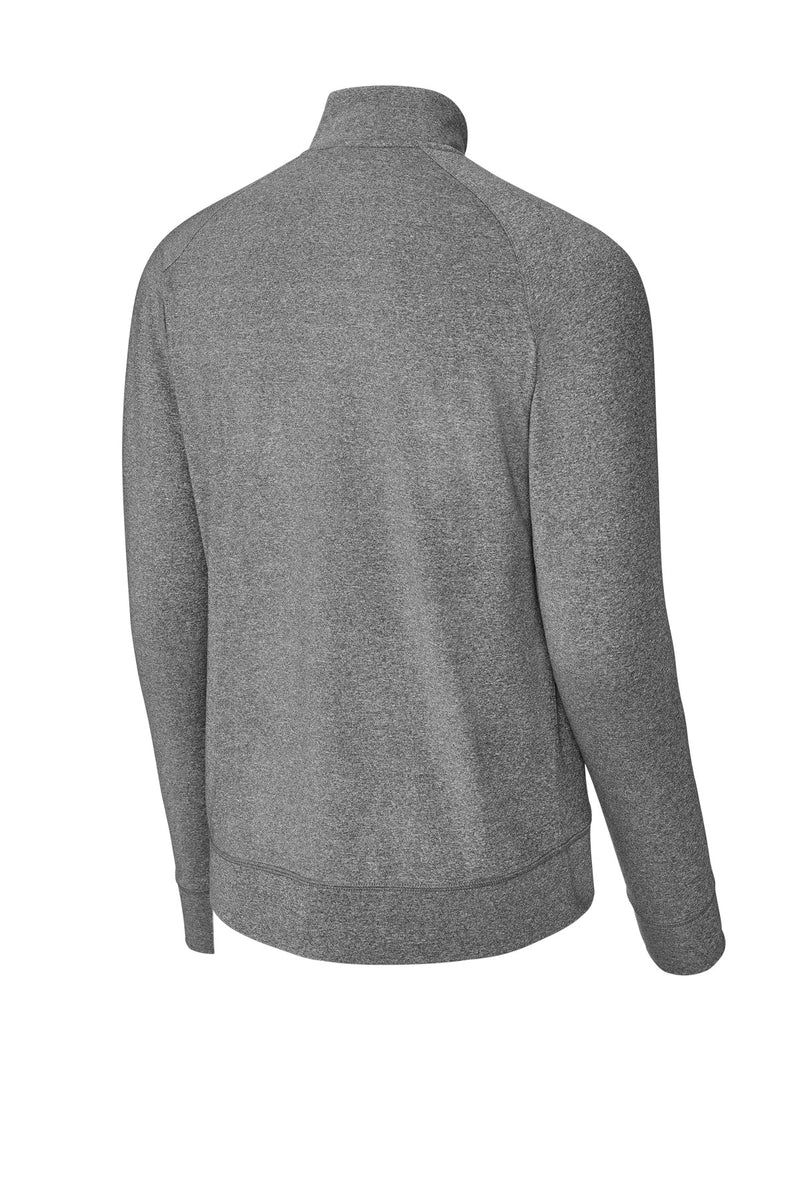 Sport-Tek Sport-Wick Stretch Full-Zip Cadet Jacket - Charcoal Grey Heather