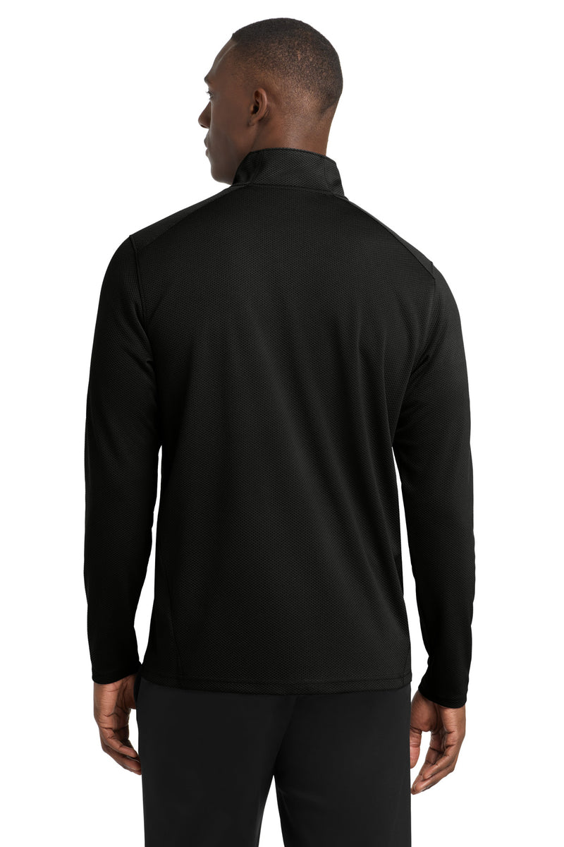 Sport-Tek Sport-Wick Textured 1/4-Zip Pullover - Black