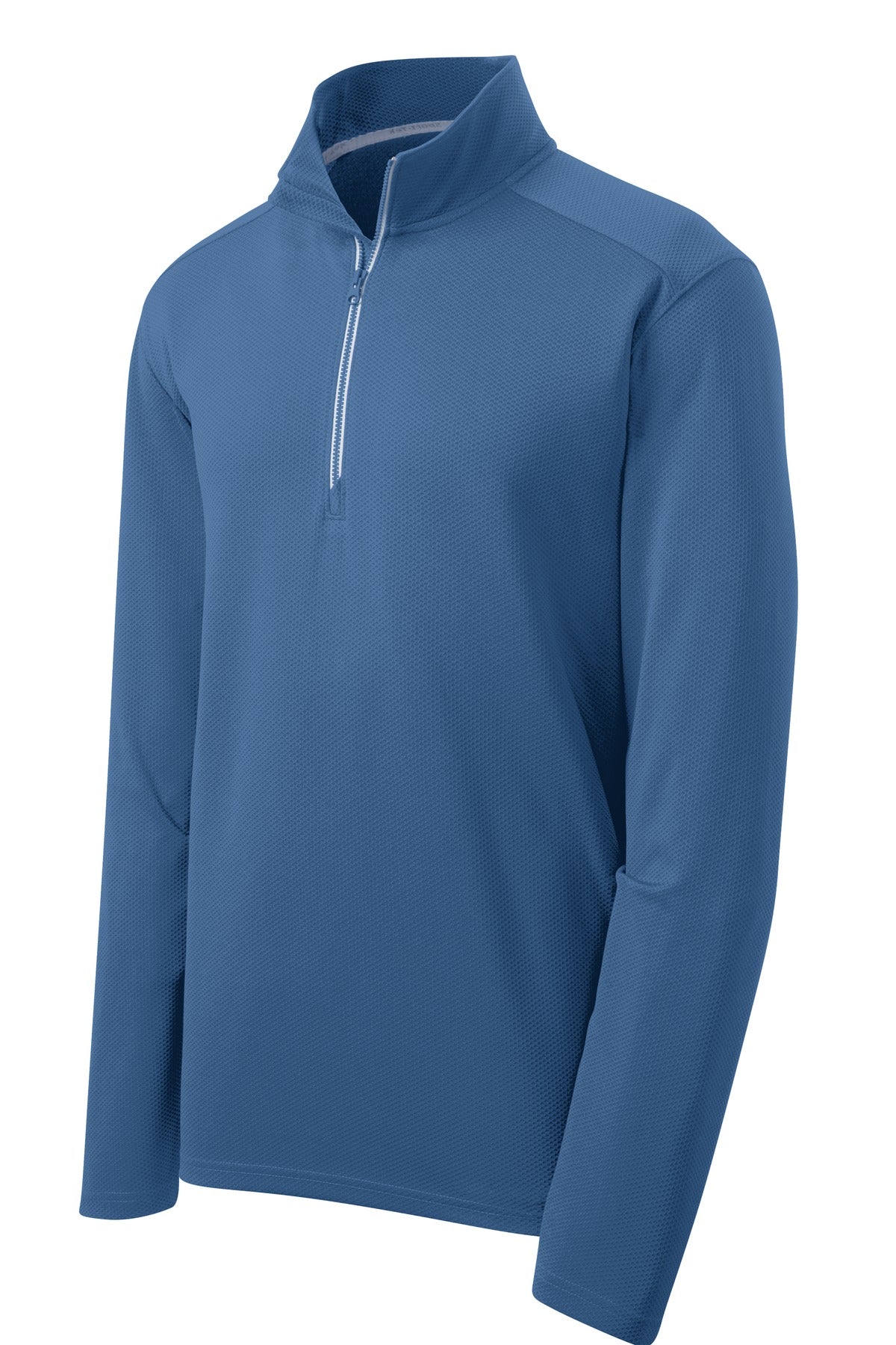 Sport-Tek Sport-Wick Textured 1/4-Zip Pullover - Dawn Blue