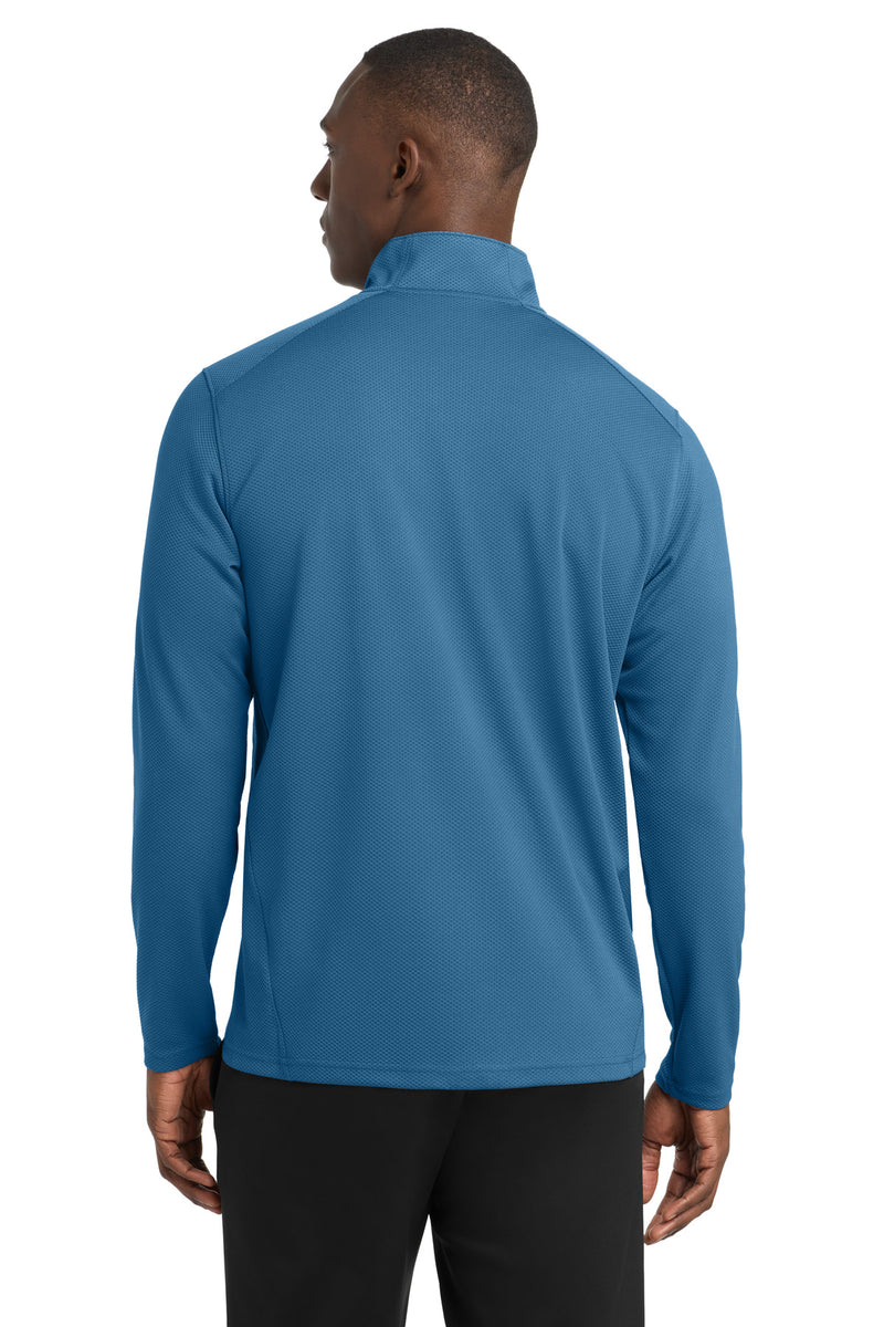 Sport-Tek Sport-Wick Textured 1/4-Zip Pullover - Dawn Blue