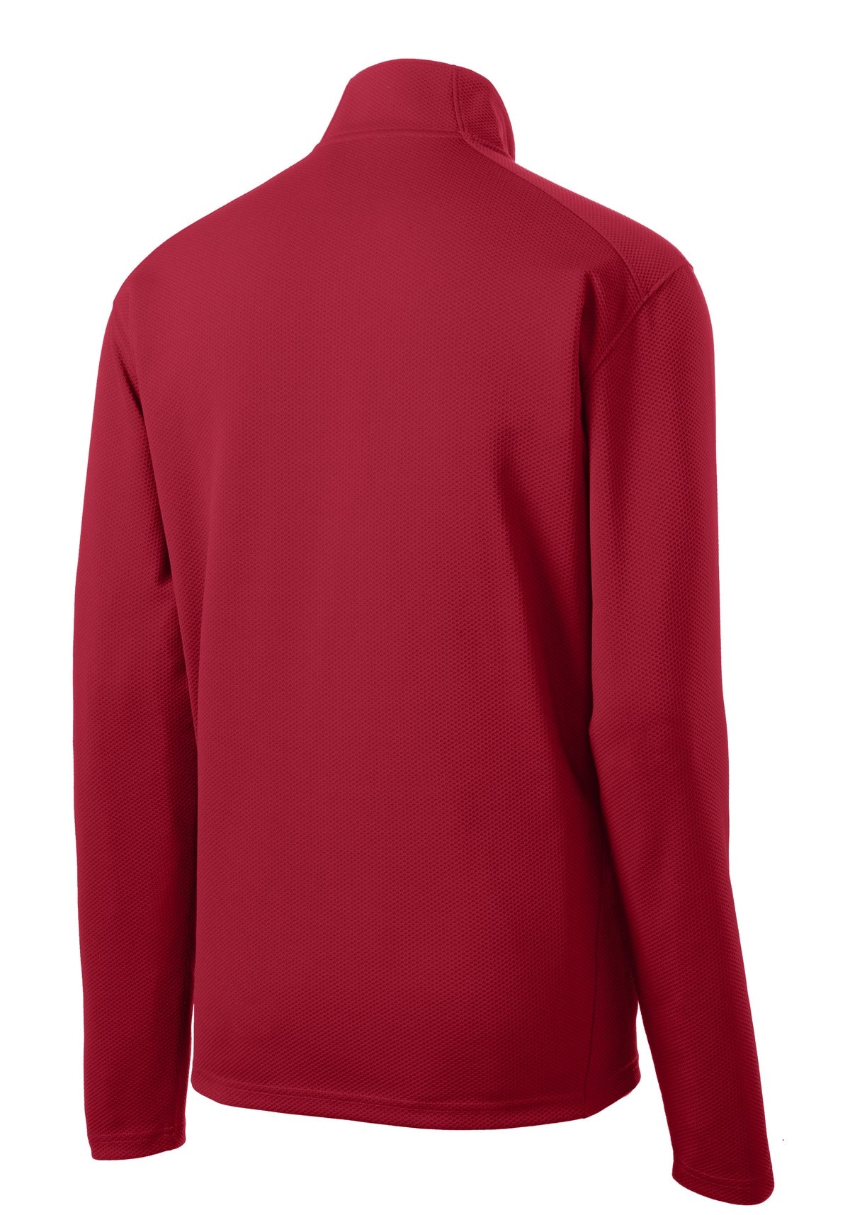 Sport-Tek Sport-Wick Textured 1/4-Zip Pullover - Deep Red
