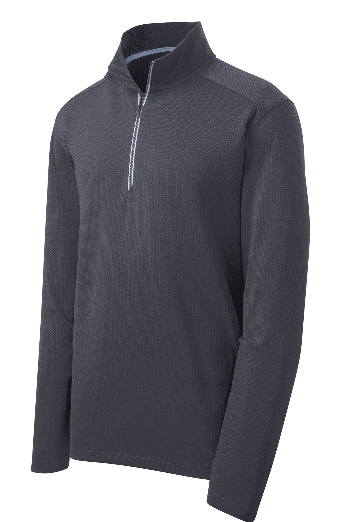 Sport-Tek Sport-Wick Textured 1/4-Zip Pullover - Iron Grey