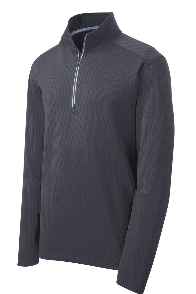 Sport-Tek Sport-Wick Textured 1/4-Zip Pullover - Iron Grey