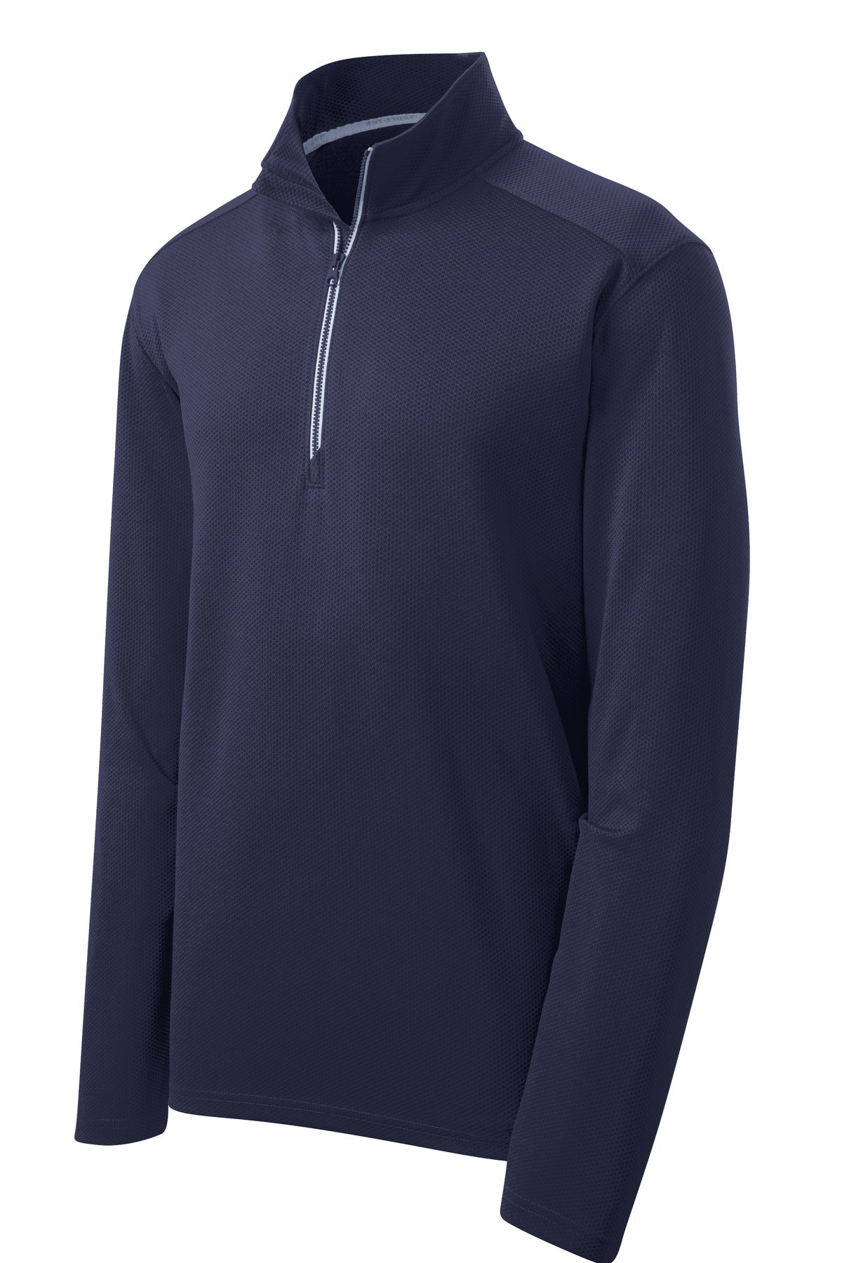 Sport-Tek Sport-Wick Textured 1/4-Zip Pullover - True Navy