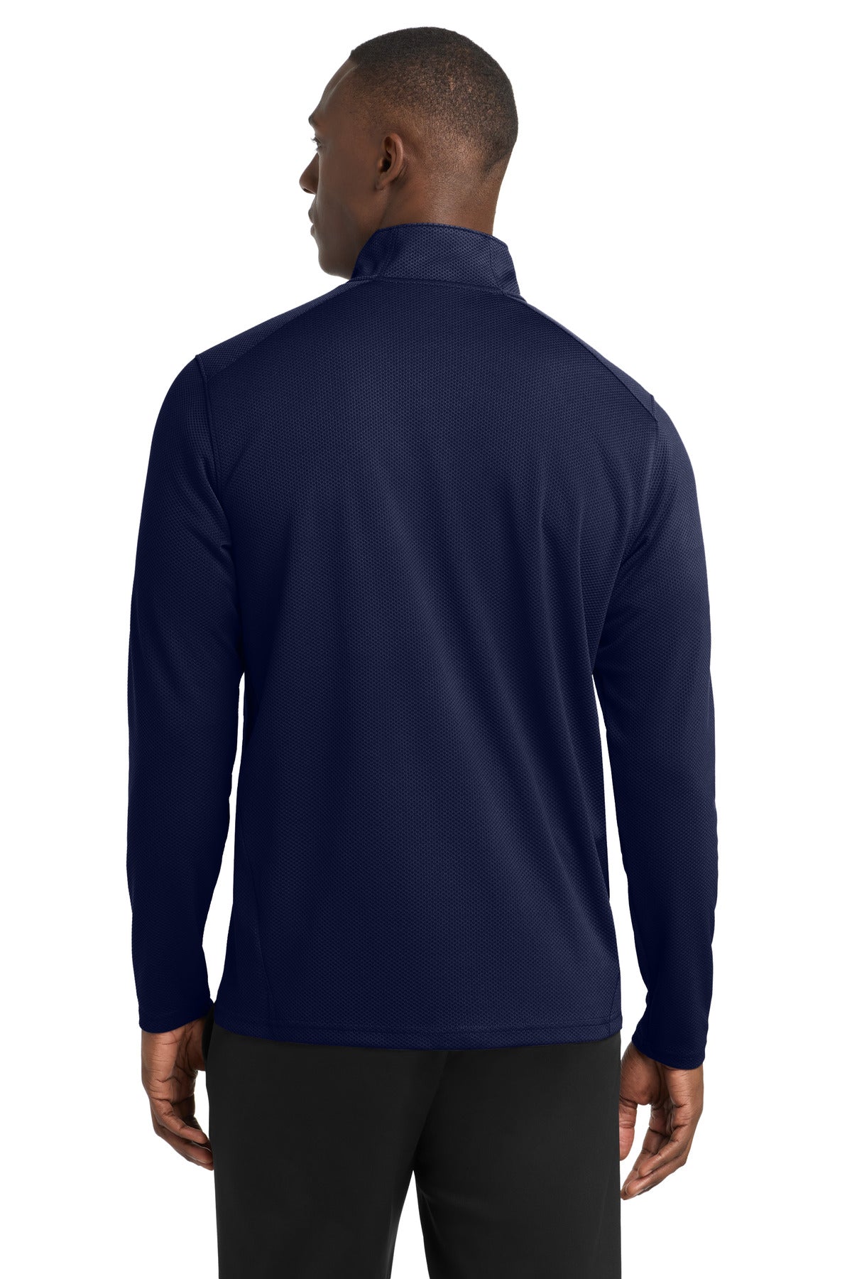 Sport-Tek Sport-Wick Textured 1/4-Zip Pullover - True Navy