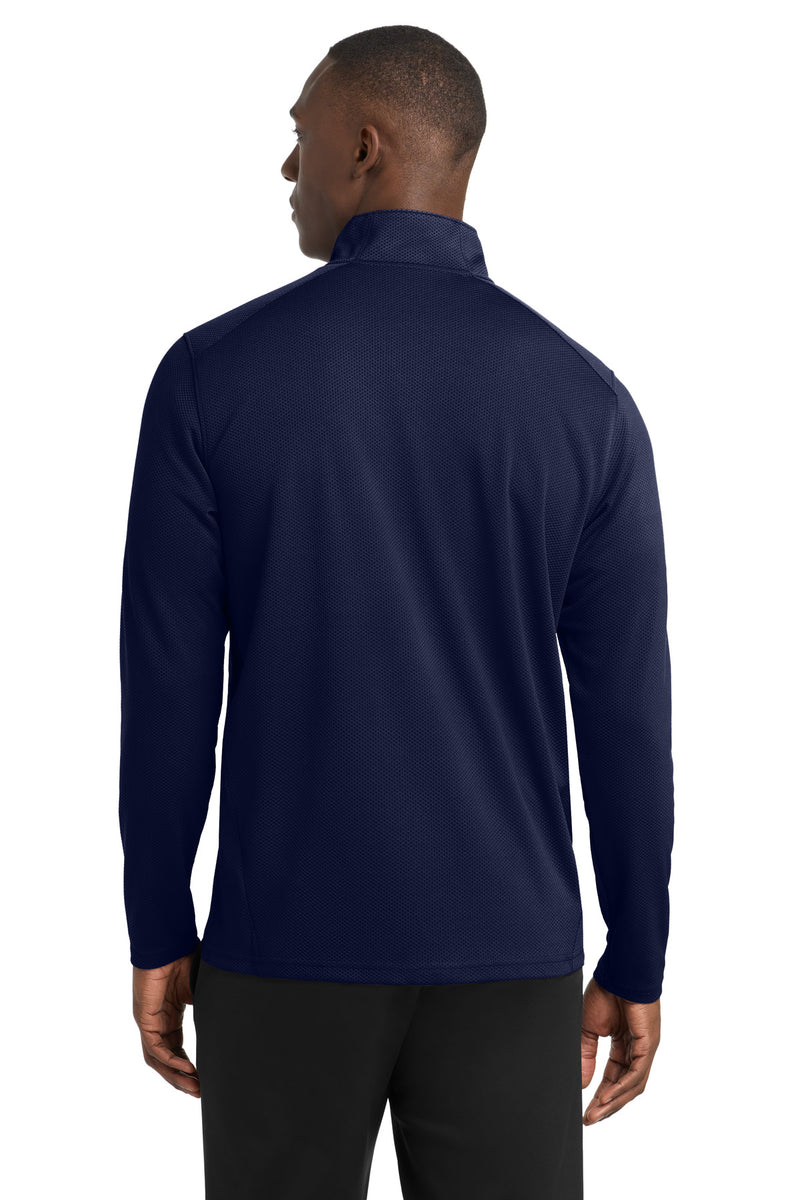 Sport-Tek Sport-Wick Textured 1/4-Zip Pullover - True Navy