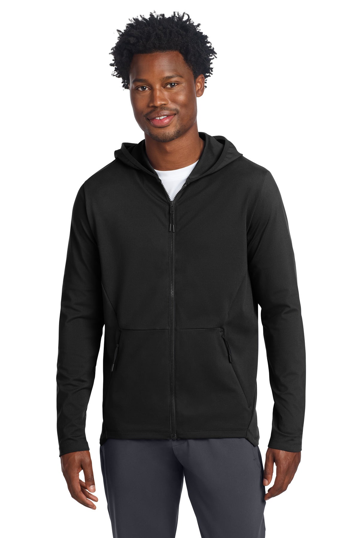 Sport-Tek Circuit Hooded Full-Zip - Deep Black