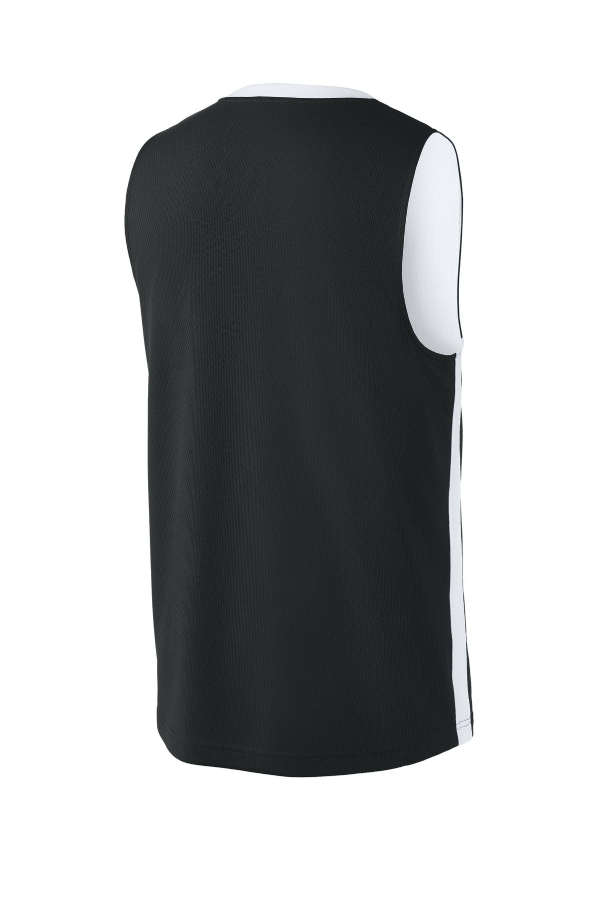 Sport-Tek Rival Basketball Rev Jersey - Black/ White