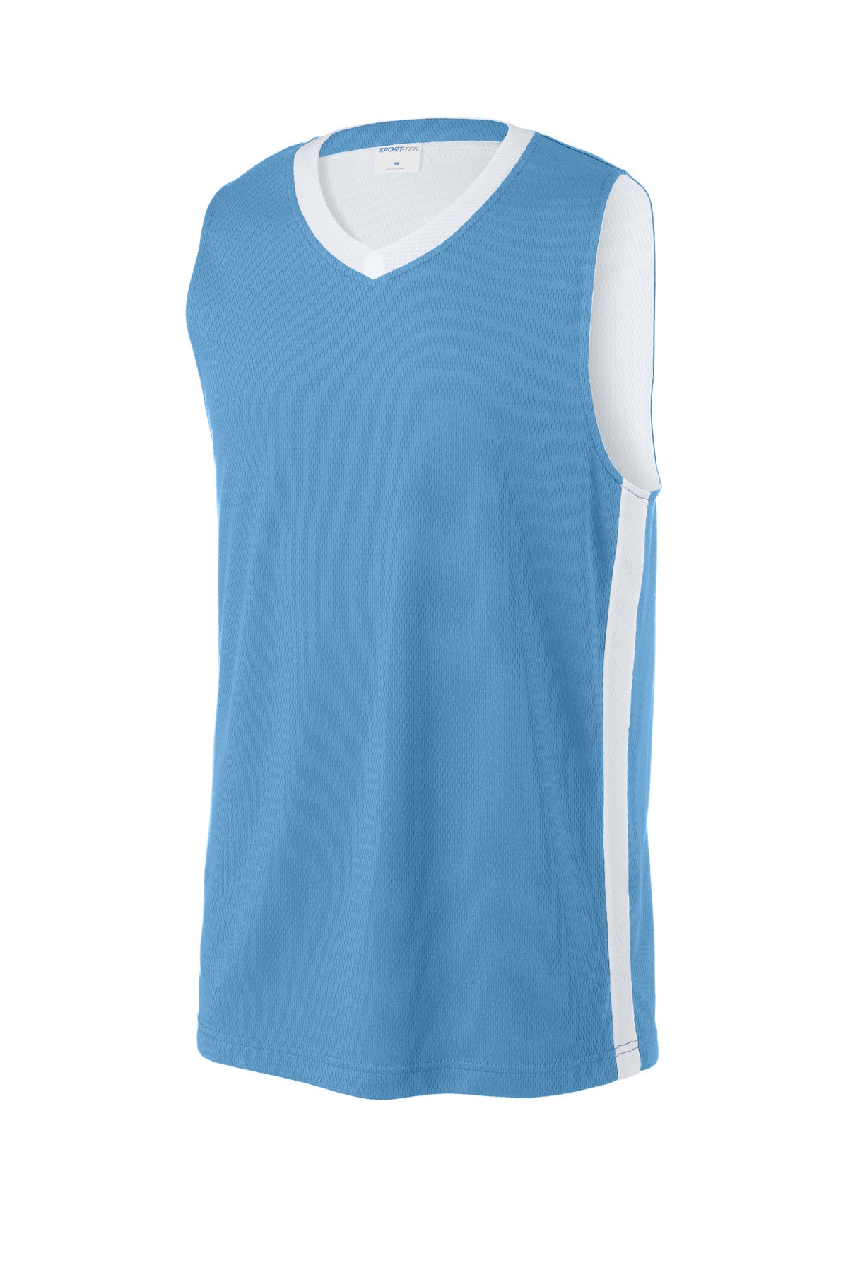 Sport-Tek Rival Basketball Rev Jersey - Carolina Blue/ White