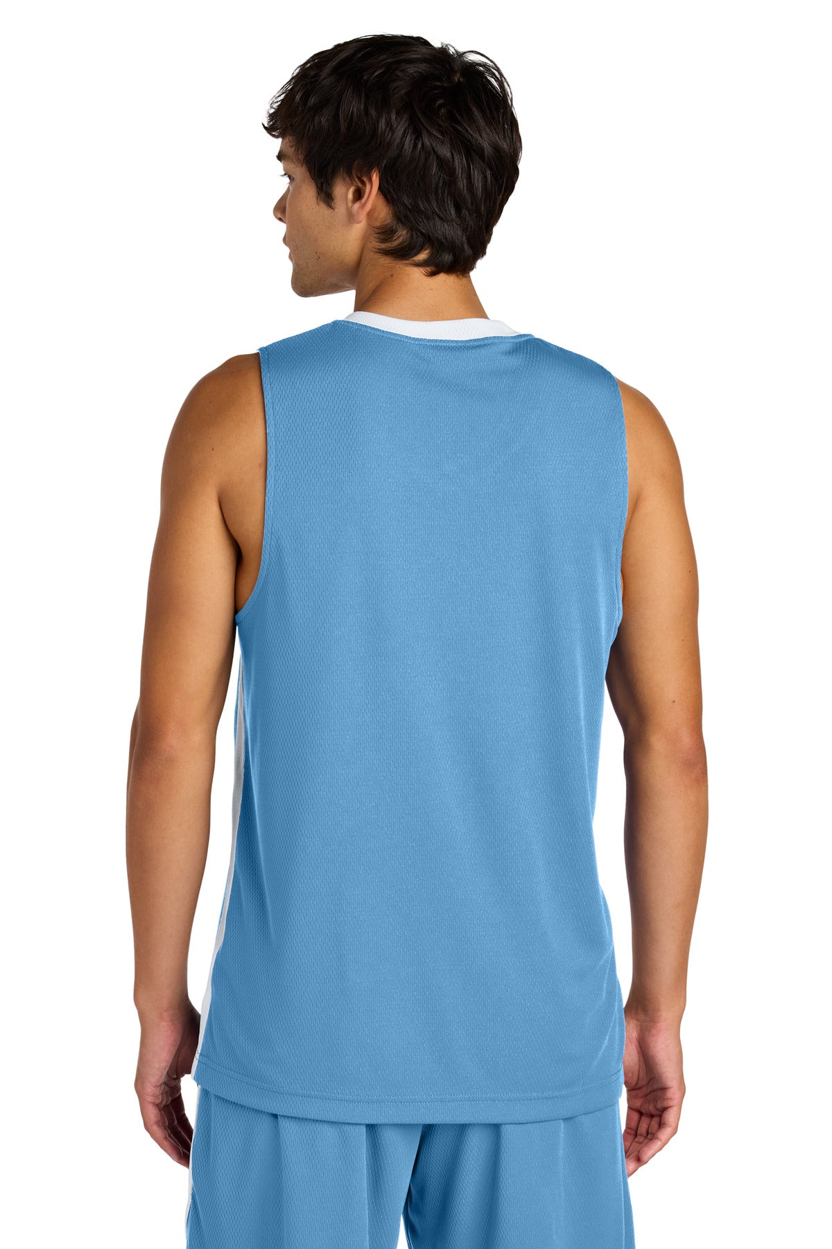 Sport-Tek Rival Basketball Rev Jersey - Carolina Blue/ White
