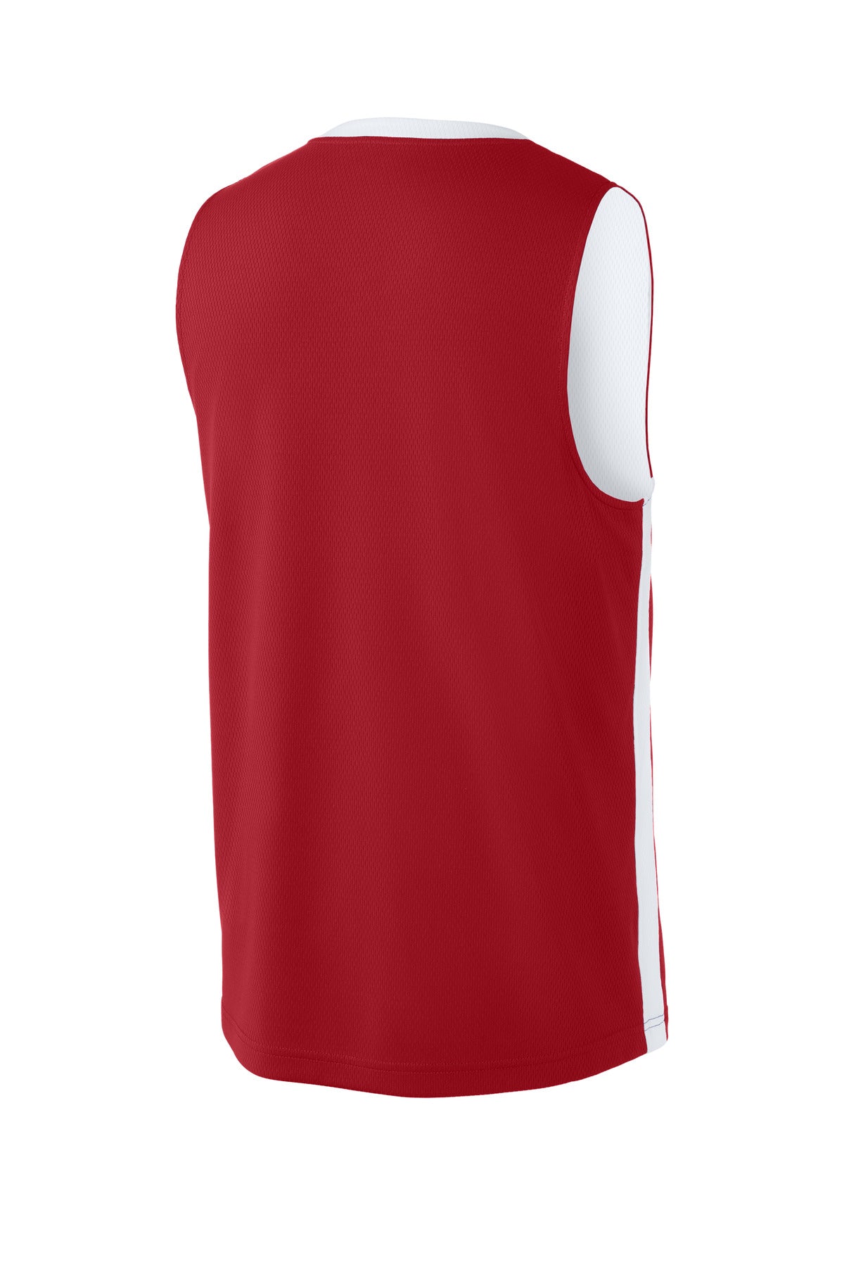 Sport-Tek Rival Basketball Rev Jersey - Deep Red/ White