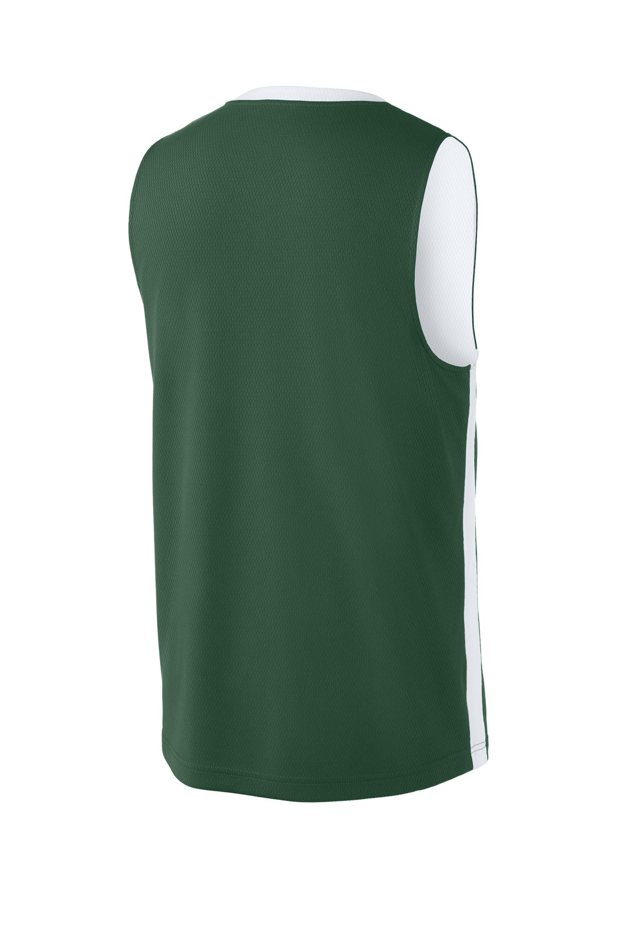 Sport-Tek Rival Basketball Rev Jersey - Forest Green/ White