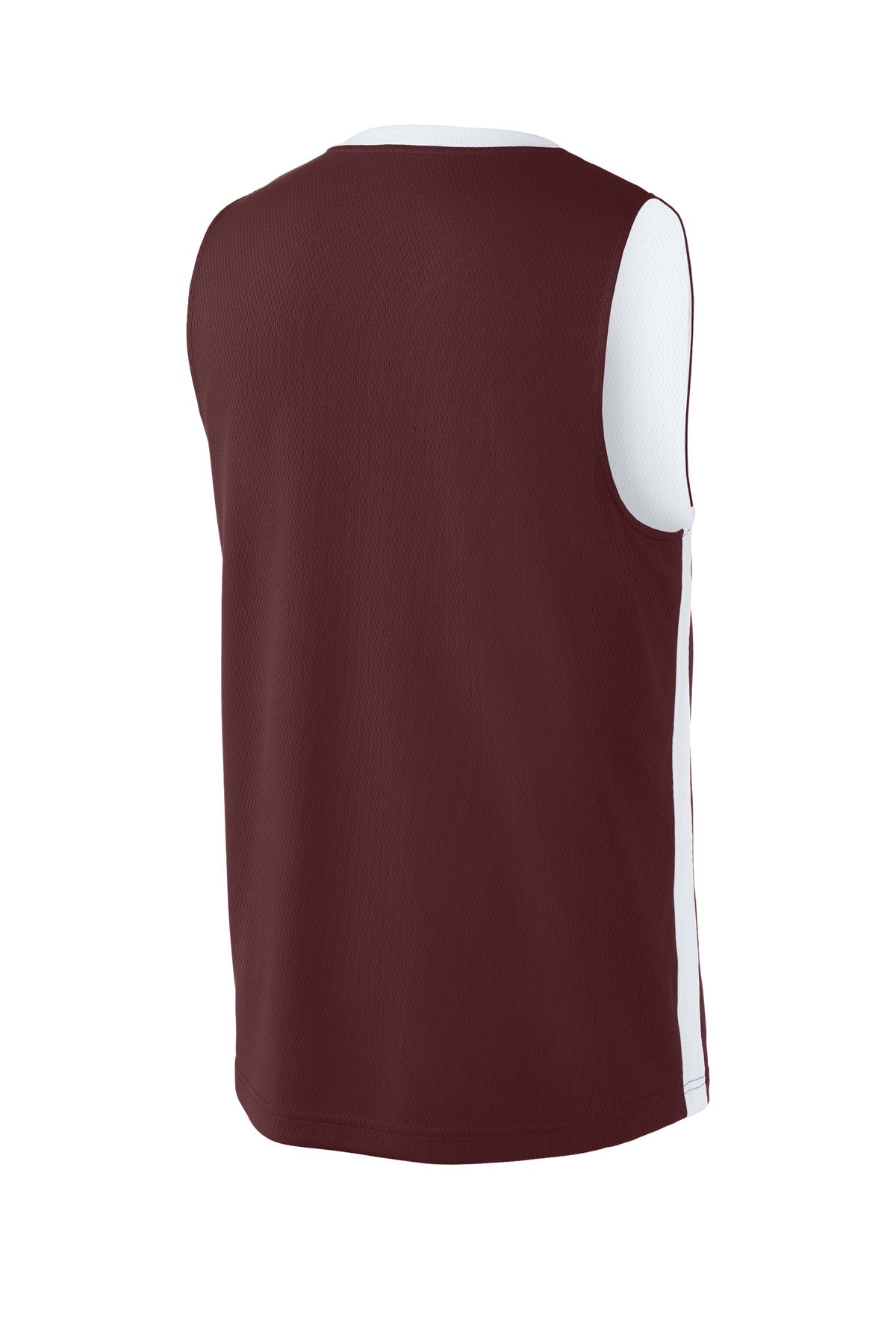 Sport-Tek Rival Basketball Rev Jersey - Maroon/ White