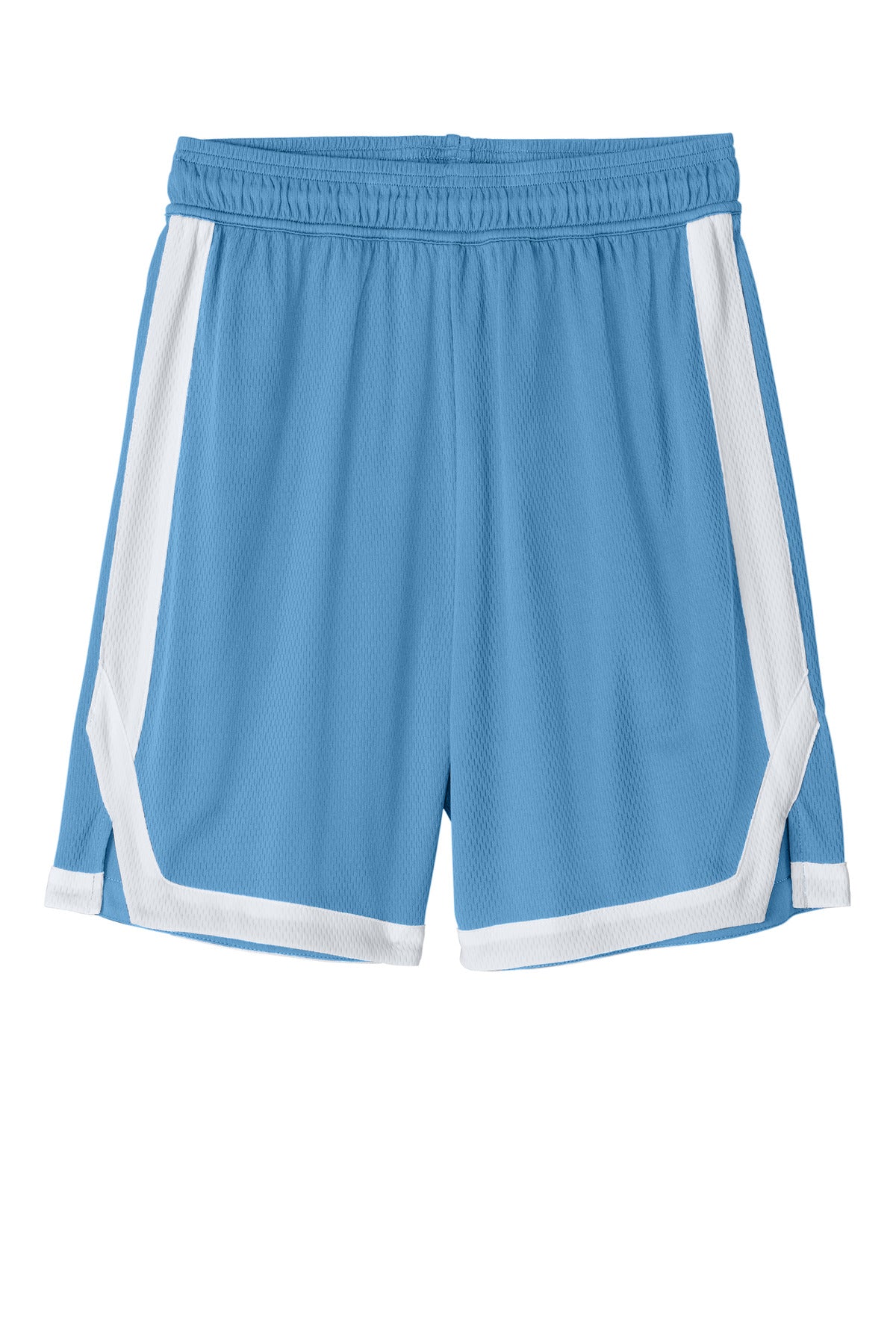 Sport-Tek Rival Basketball 7 Short - Carolina Blue/ White