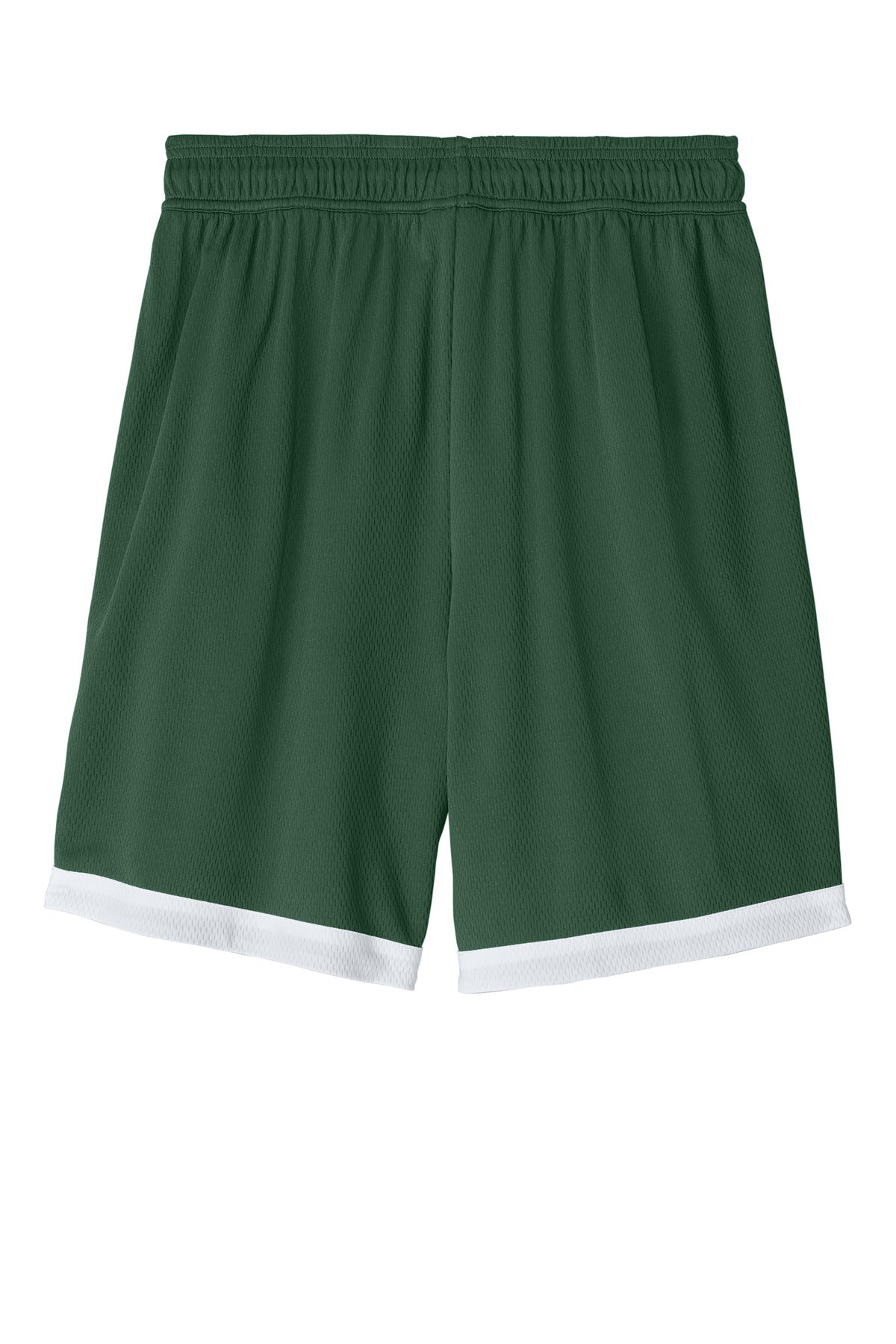 Sport-Tek Rival Basketball 7 Short - Forest Green/ White
