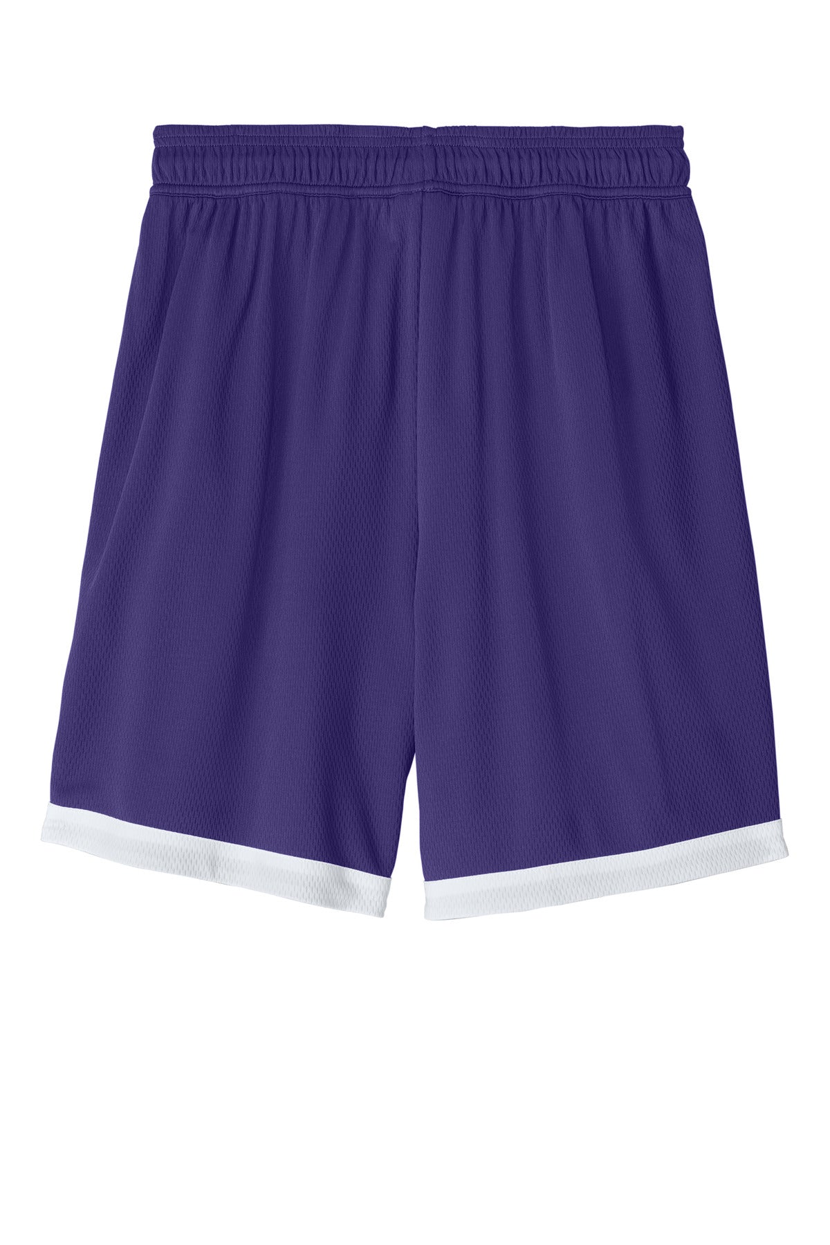 Sport-Tek Rival Basketball 7 Short - Purple/ White