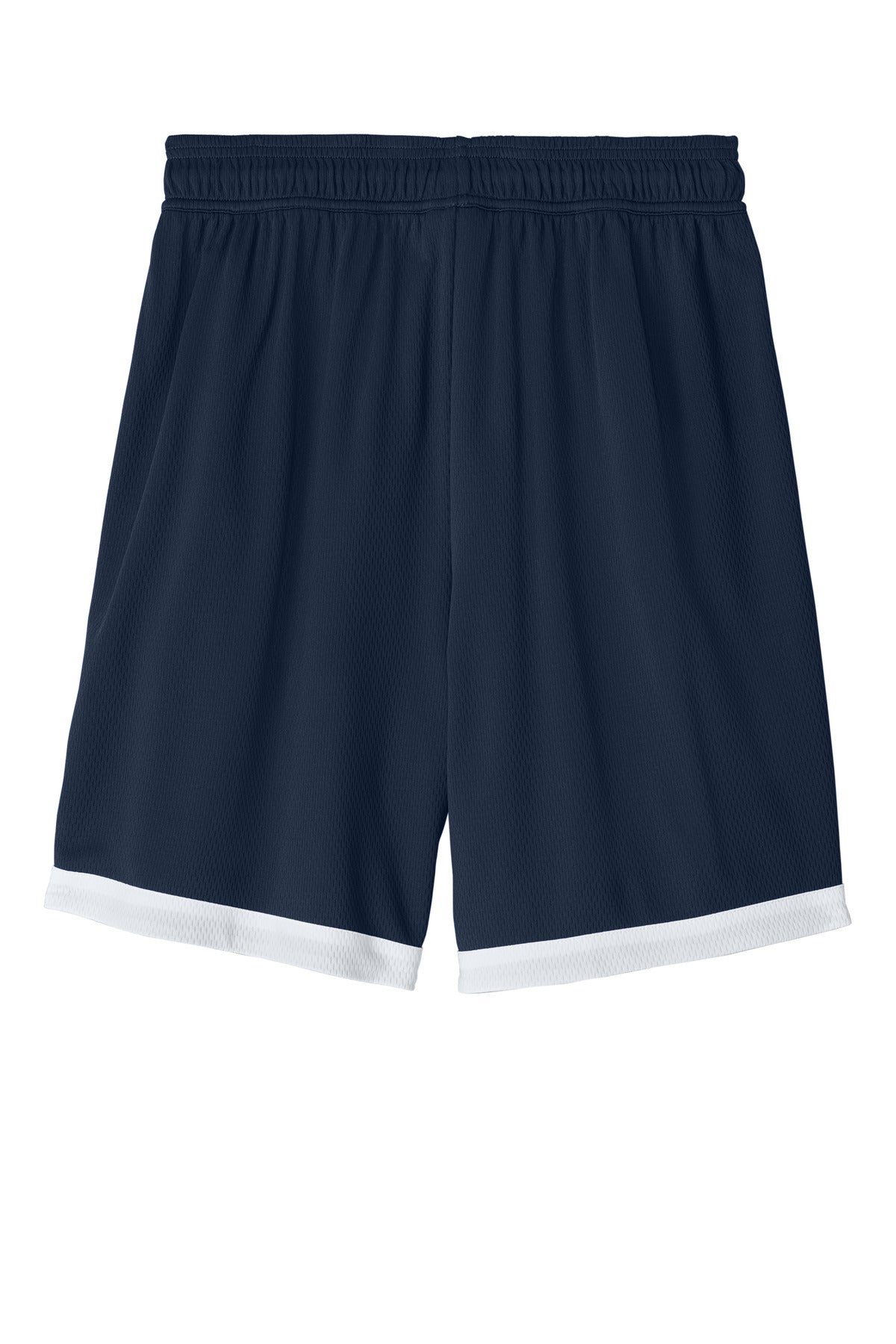 Sport-Tek Rival Basketball 7 Short - True Navy/ White