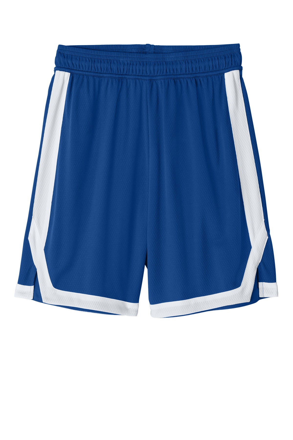Sport-Tek Rival Basketball 7 Short - True Royal/ White