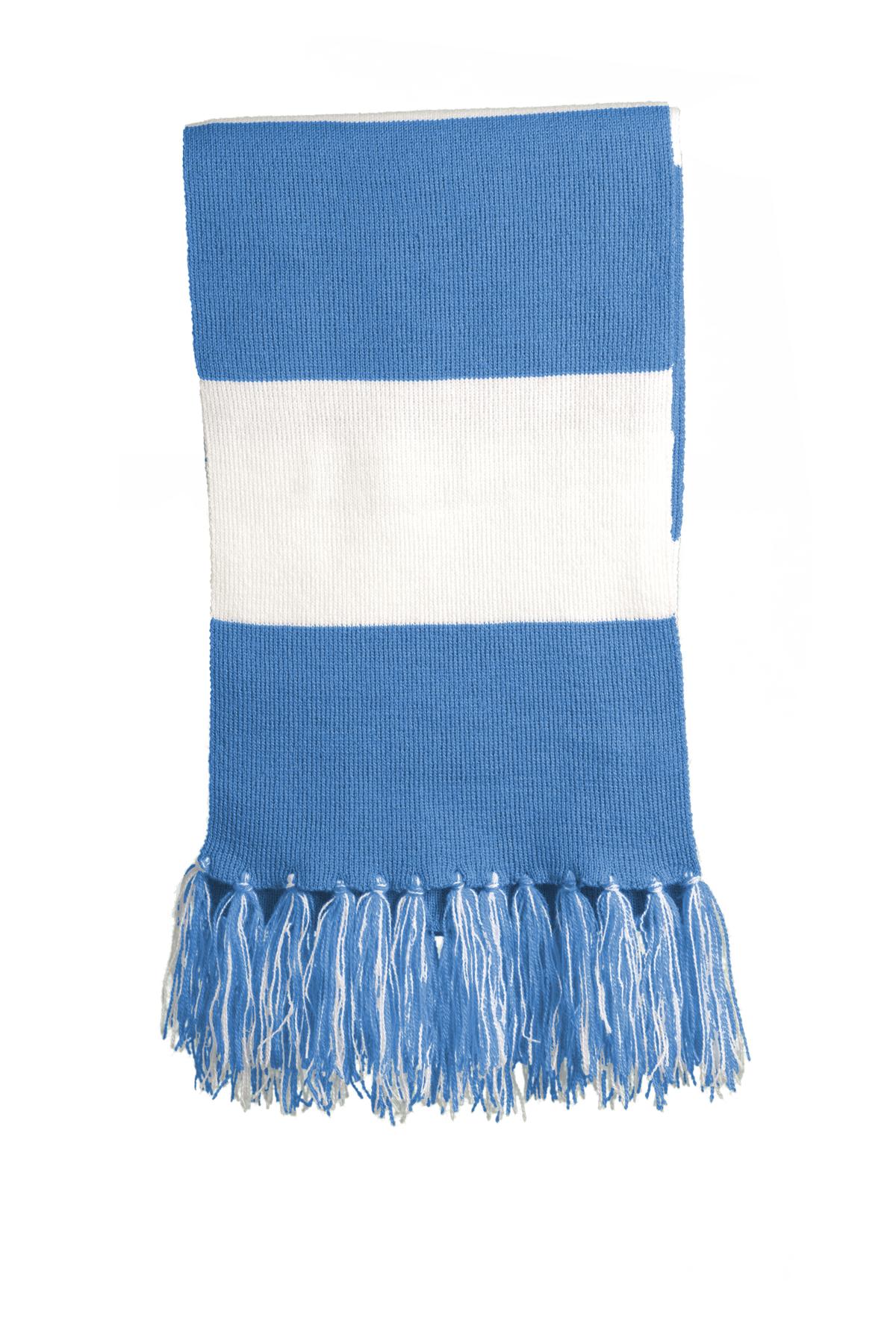Sport-Tek Spectator Scarf - Carolina Blue/ White