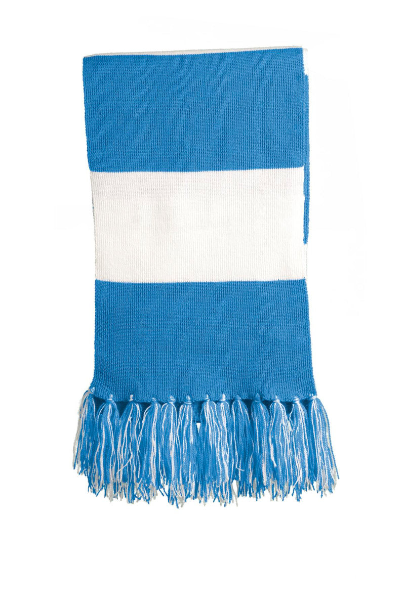 Sport-Tek Spectator Scarf - Carolina Blue/ White