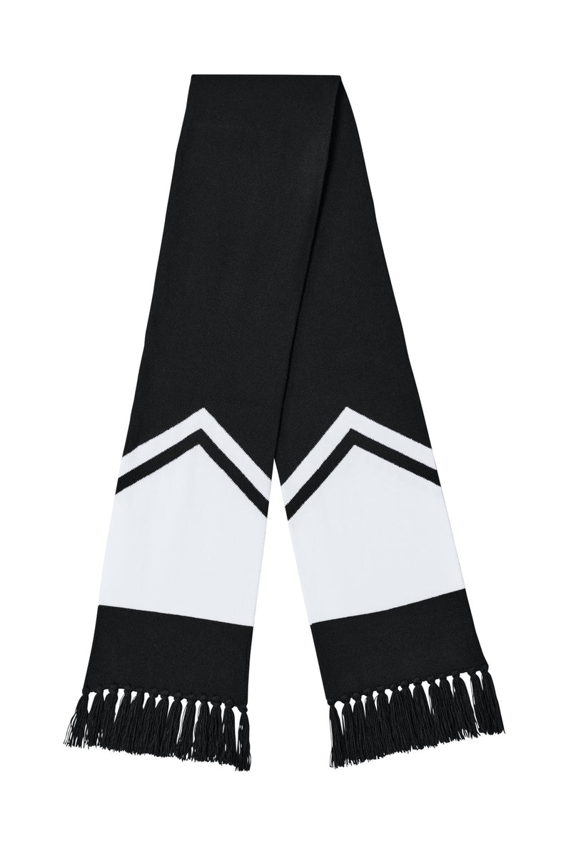 Sport-Tek Gameday Scarf - Black/ White