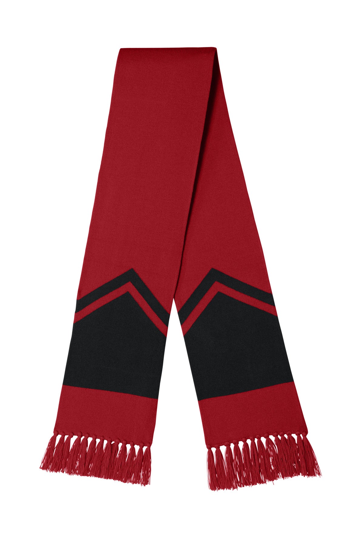 Sport-Tek Gameday Scarf - Deep Red/ Black