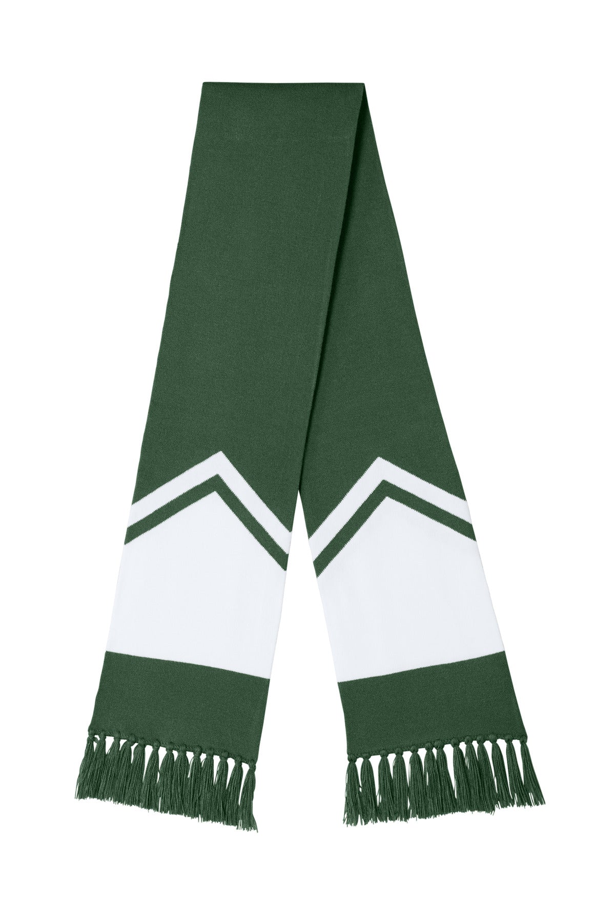 Sport-Tek Gameday Scarf - Forest Green/ White